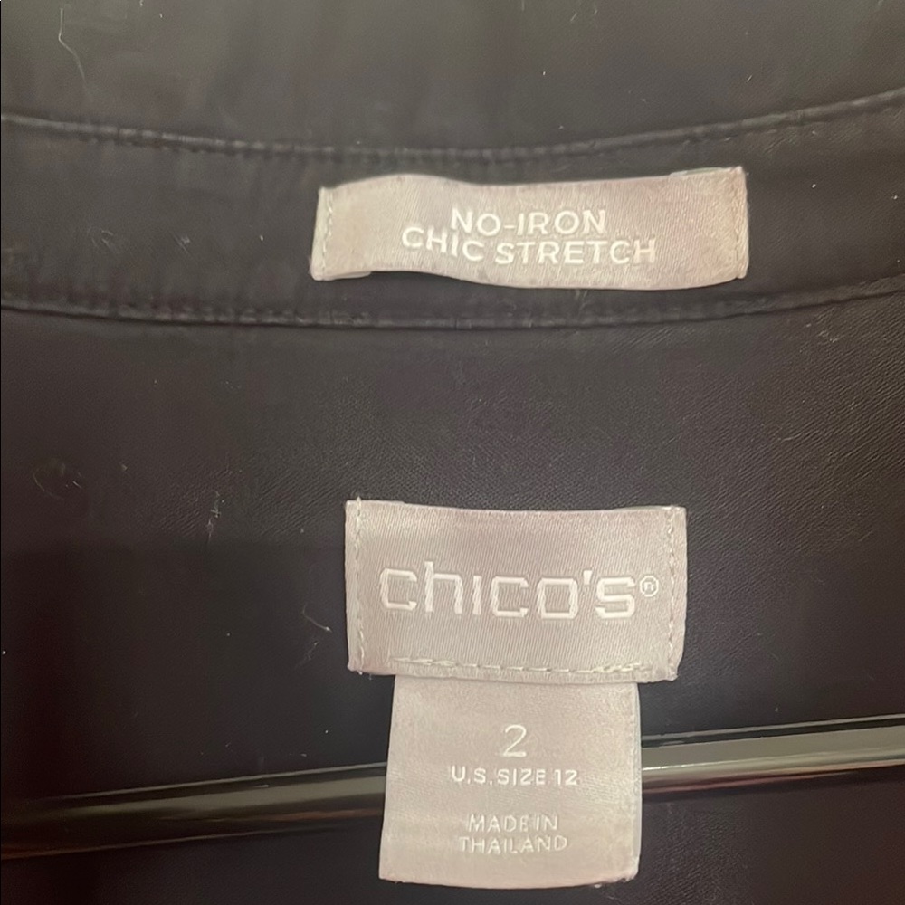 Chico's Black And Red Patchwork Jacket - image 2